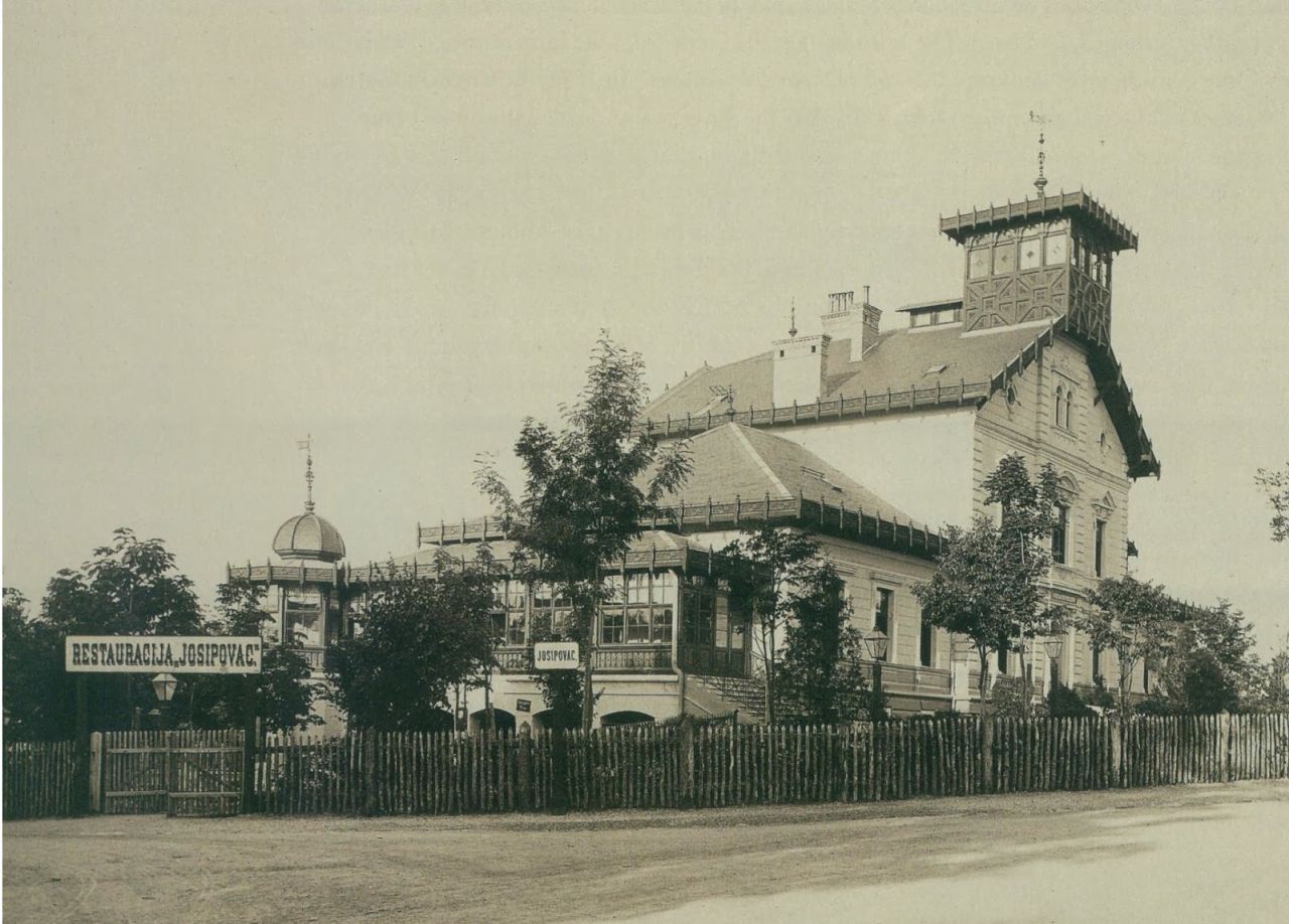 Vila Ehrlich na Josipovcu oko 1890. (danas ulica I. G. Kovačića)